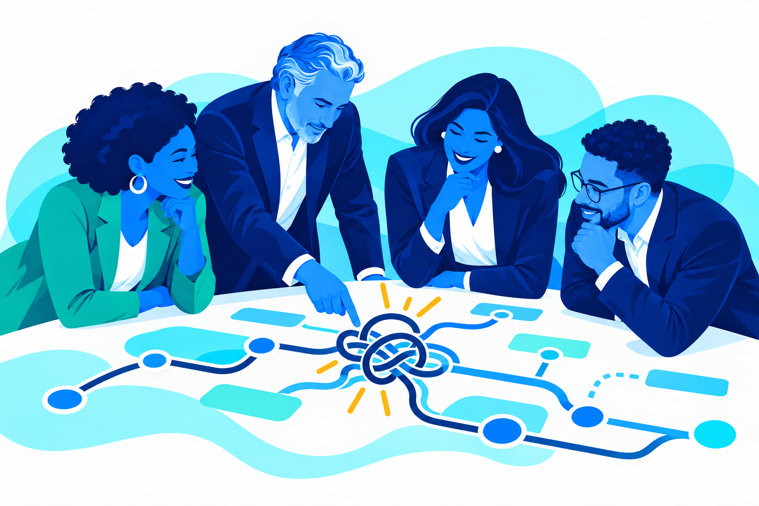 Executive leaders discovering a hidden bottleneck in their shared leadership system